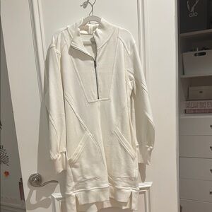 Anthropologie White Long Sleeve Dress
